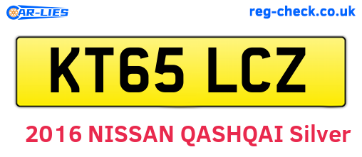 KT65LCZ are the vehicle registration plates.