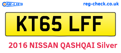 KT65LFF are the vehicle registration plates.
