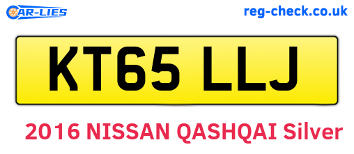 KT65LLJ are the vehicle registration plates.