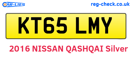 KT65LMY are the vehicle registration plates.