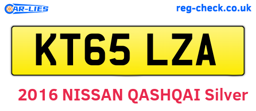 KT65LZA are the vehicle registration plates.