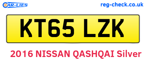 KT65LZK are the vehicle registration plates.