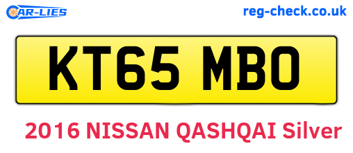 KT65MBO are the vehicle registration plates.