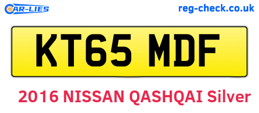 KT65MDF are the vehicle registration plates.