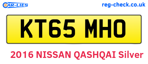 KT65MHO are the vehicle registration plates.