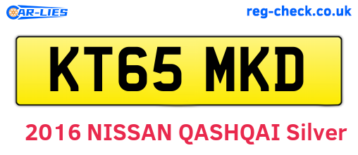 KT65MKD are the vehicle registration plates.