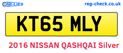 KT65MLY are the vehicle registration plates.