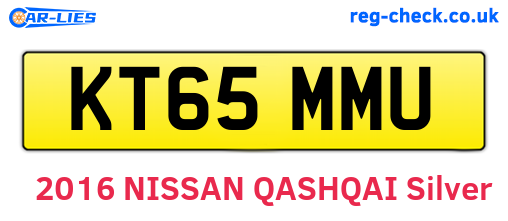 KT65MMU are the vehicle registration plates.