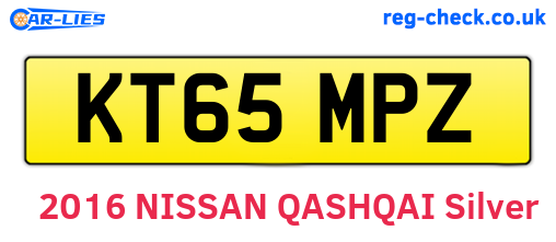 KT65MPZ are the vehicle registration plates.
