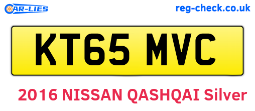 KT65MVC are the vehicle registration plates.
