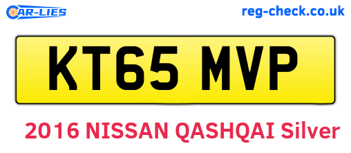 KT65MVP are the vehicle registration plates.