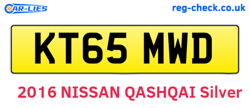 KT65MWD are the vehicle registration plates.