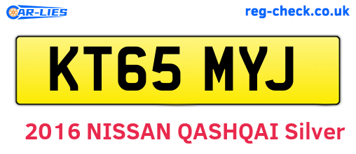 KT65MYJ are the vehicle registration plates.