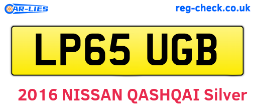 LP65UGB are the vehicle registration plates.