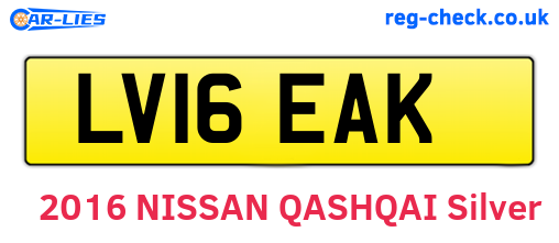 LV16EAK are the vehicle registration plates.