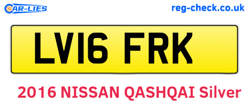 LV16FRK are the vehicle registration plates.