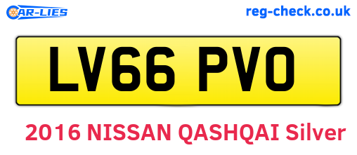 LV66PVO are the vehicle registration plates.