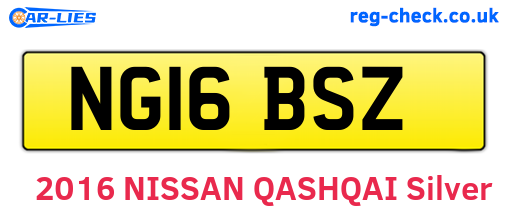 NG16BSZ are the vehicle registration plates.