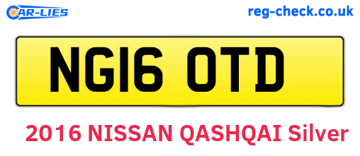 NG16OTD are the vehicle registration plates.