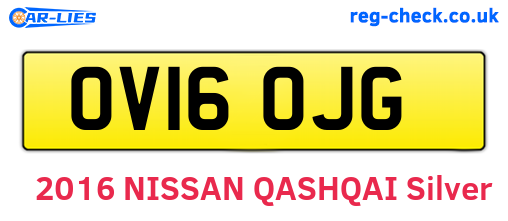 OV16OJG are the vehicle registration plates.