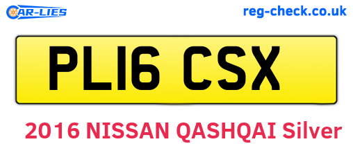PL16CSX are the vehicle registration plates.