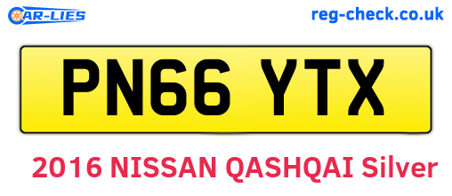 PN66YTX are the vehicle registration plates.