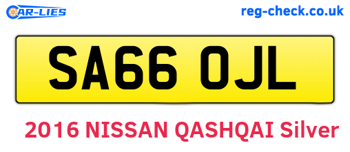SA66OJL are the vehicle registration plates.