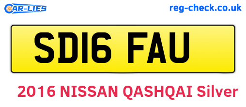 SD16FAU are the vehicle registration plates.
