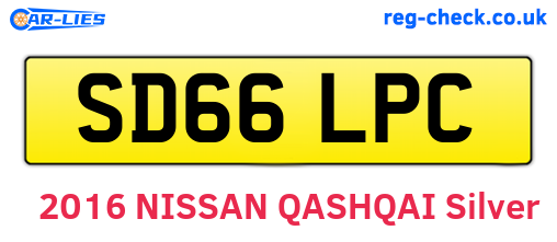 SD66LPC are the vehicle registration plates.