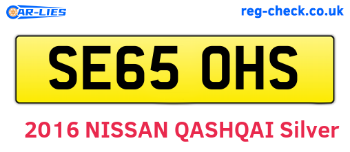 SE65OHS are the vehicle registration plates.