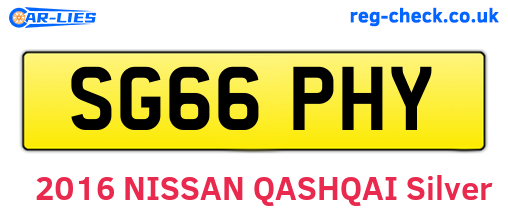 SG66PHY are the vehicle registration plates.