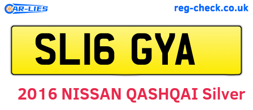SL16GYA are the vehicle registration plates.