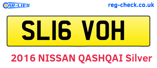 SL16VOH are the vehicle registration plates.