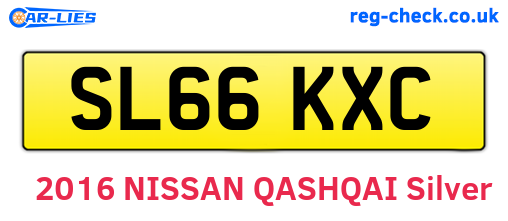 SL66KXC are the vehicle registration plates.