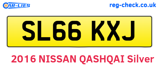 SL66KXJ are the vehicle registration plates.