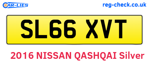 SL66XVT are the vehicle registration plates.