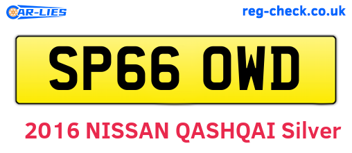 SP66OWD are the vehicle registration plates.