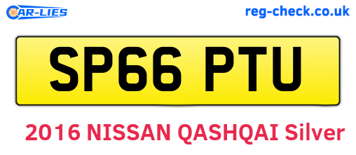 SP66PTU are the vehicle registration plates.