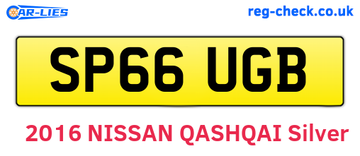 SP66UGB are the vehicle registration plates.