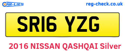 SR16YZG are the vehicle registration plates.