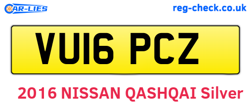 VU16PCZ are the vehicle registration plates.