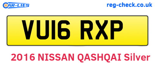 VU16RXP are the vehicle registration plates.