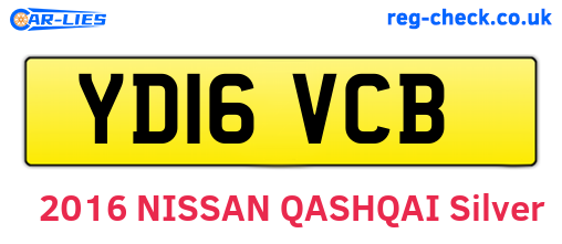 YD16VCB are the vehicle registration plates.