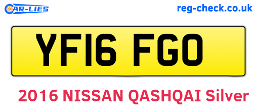 YF16FGO are the vehicle registration plates.