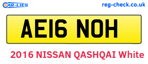 AE16NOH are the vehicle registration plates.
