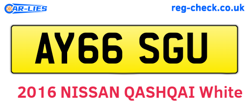 AY66SGU are the vehicle registration plates.