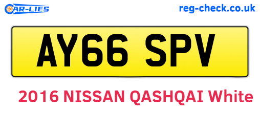 AY66SPV are the vehicle registration plates.