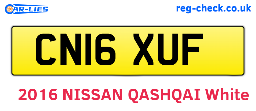 CN16XUF are the vehicle registration plates.