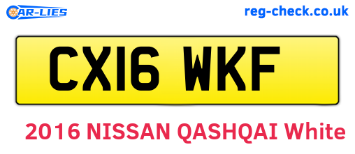 CX16WKF are the vehicle registration plates.