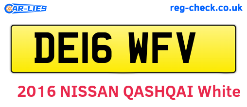 DE16WFV are the vehicle registration plates.